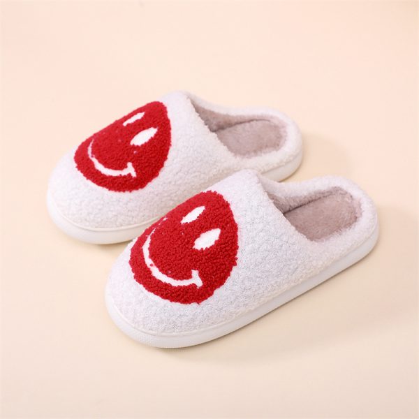 Smiling Face Cotton Slippers For Men And Women Lovers Cotton Slippers Lovely Thick Bottomed Cartoon Anti-Skid Slippers In Home - Image 6