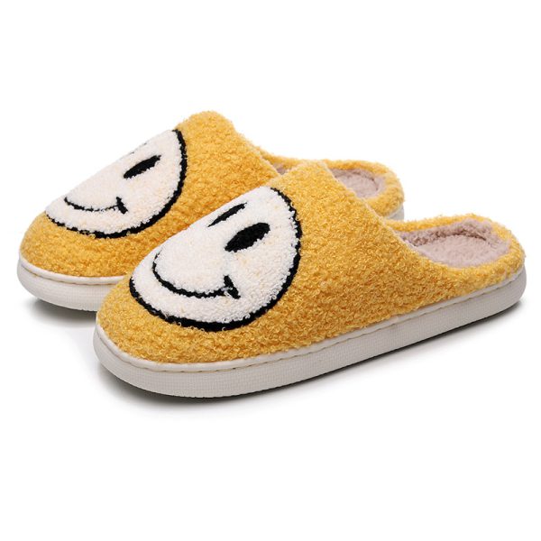 Smiling Face Cotton Slippers For Men And Women Lovers Cotton Slippers Lovely Thick Bottomed Cartoon Anti-Skid Slippers In Home - Image 14