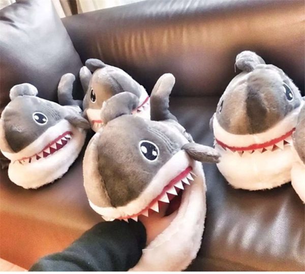 Winter Slippers Women and Men Fashion Shark Slipper Cotton Warm Indoor slippers Lovely Cartoon Women Slippers Unisex - Image 6