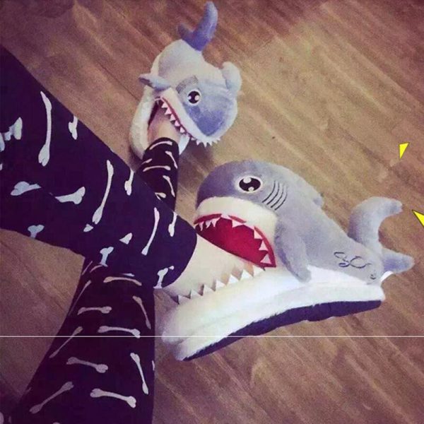Winter Slippers Women and Men Fashion Shark Slipper Cotton Warm Indoor slippers Lovely Cartoon Women Slippers Unisex - Image 3