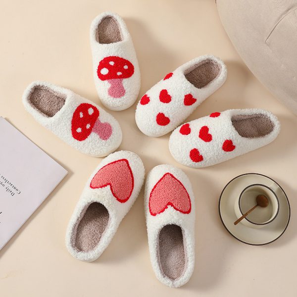 Mao Mao Home Slippers Cartoon Love Style Indoor and Outdoor Warm Slippers Cotton Slippers - Image 8