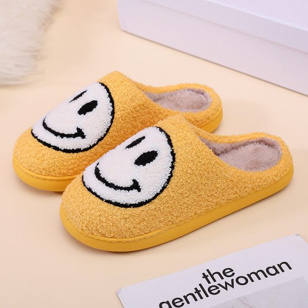 Smiling Face Cotton Slippers For Men And Women Lovers Cotton Slippers Lovely Thick Bottomed Cartoon Anti-Skid Slippers In Home - Image 8