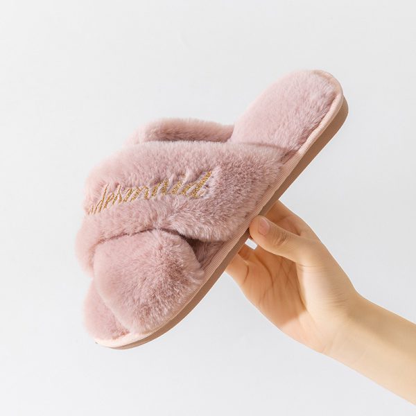 Cross slippers, plush slippers - Image 7