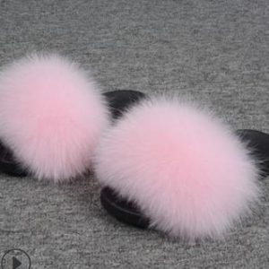 Faux Fur Slippers Women