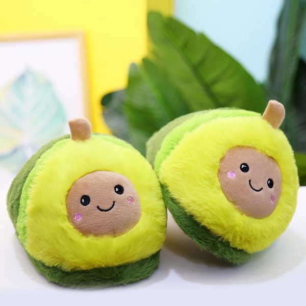 Cartoon Avocado Slippers Indoor Floor Bedroom Lovers Plush Slippers Autumn and Winter Cute Cotton Slippers - Image 3