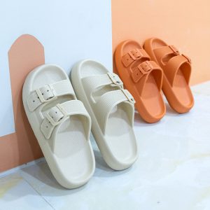 Soft slippers for women in summer anti slip shower slippers for home use cool slippers for men with thick soles