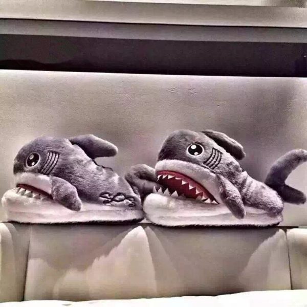 Winter Slippers Women and Men Fashion Shark Slipper Cotton Warm Indoor slippers Lovely Cartoon Women Slippers Unisex - Image 2