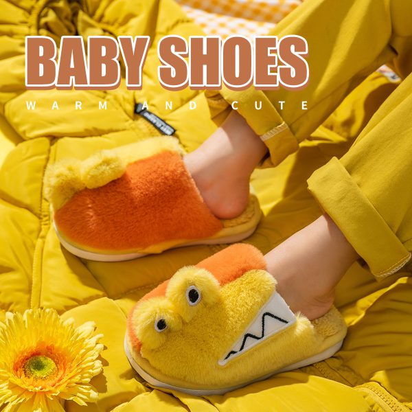 Children's Cotton Slippers Winter Korean Cartoon Home Warm Cotton Slippers Home Furry Cute Multicolor Slippers