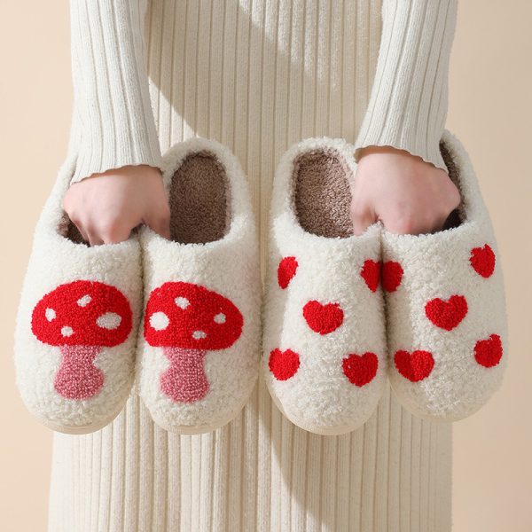 Mao Mao Home Slippers Cartoon Love Style Indoor and Outdoor Warm Slippers Cotton Slippers - Image 9