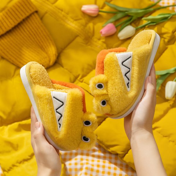 Children's Cotton Slippers Winter Korean Cartoon Home Warm Cotton Slippers Home Furry Cute Multicolor Slippers - Image 3