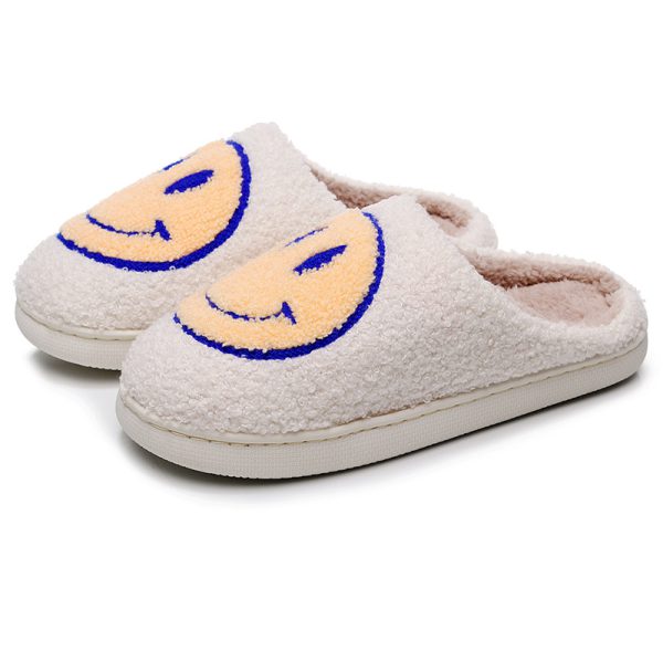 Smiling Face Cotton Slippers For Men And Women Lovers Cotton Slippers Lovely Thick Bottomed Cartoon Anti-Skid Slippers In Home - Image 13